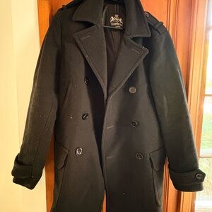 Express Classic Black Men's Peacoat
